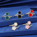 Gold Clover In Rings Cubic — Swuffy