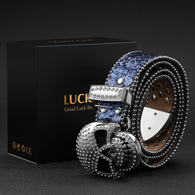 Hand Inlaid Artificial Diamond Belt — Swuffy