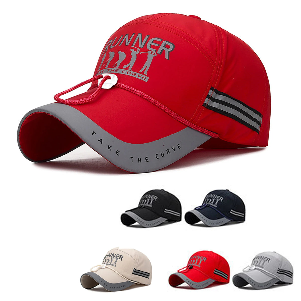 Peaked Cap Adjustable Breathable Sports — Swuffy