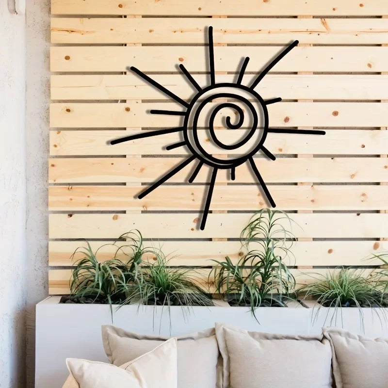 Large Chic Metal Sun Wall — Swuffy