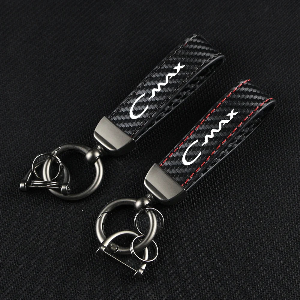 Car Keychain Carbon Fiber Leather — Swuffy