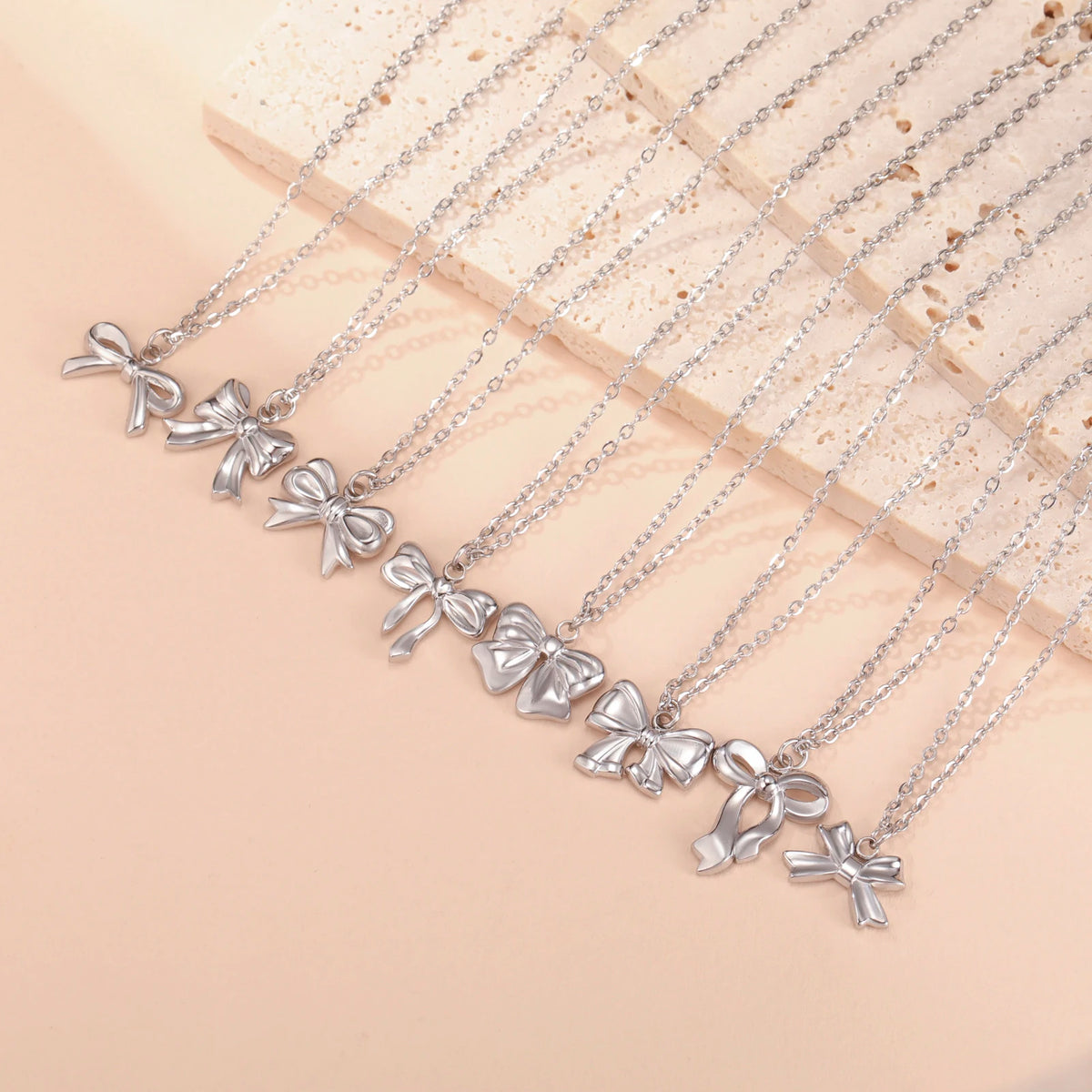 Nuvora Unift Romantic Bowknot Necklace Women Stainless Steel — Nuvora