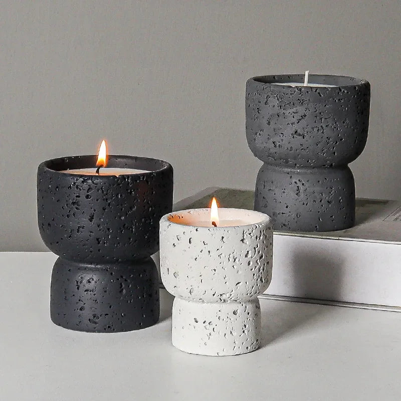 Simple Cement Household Aromatherapy Candles — Swuffy