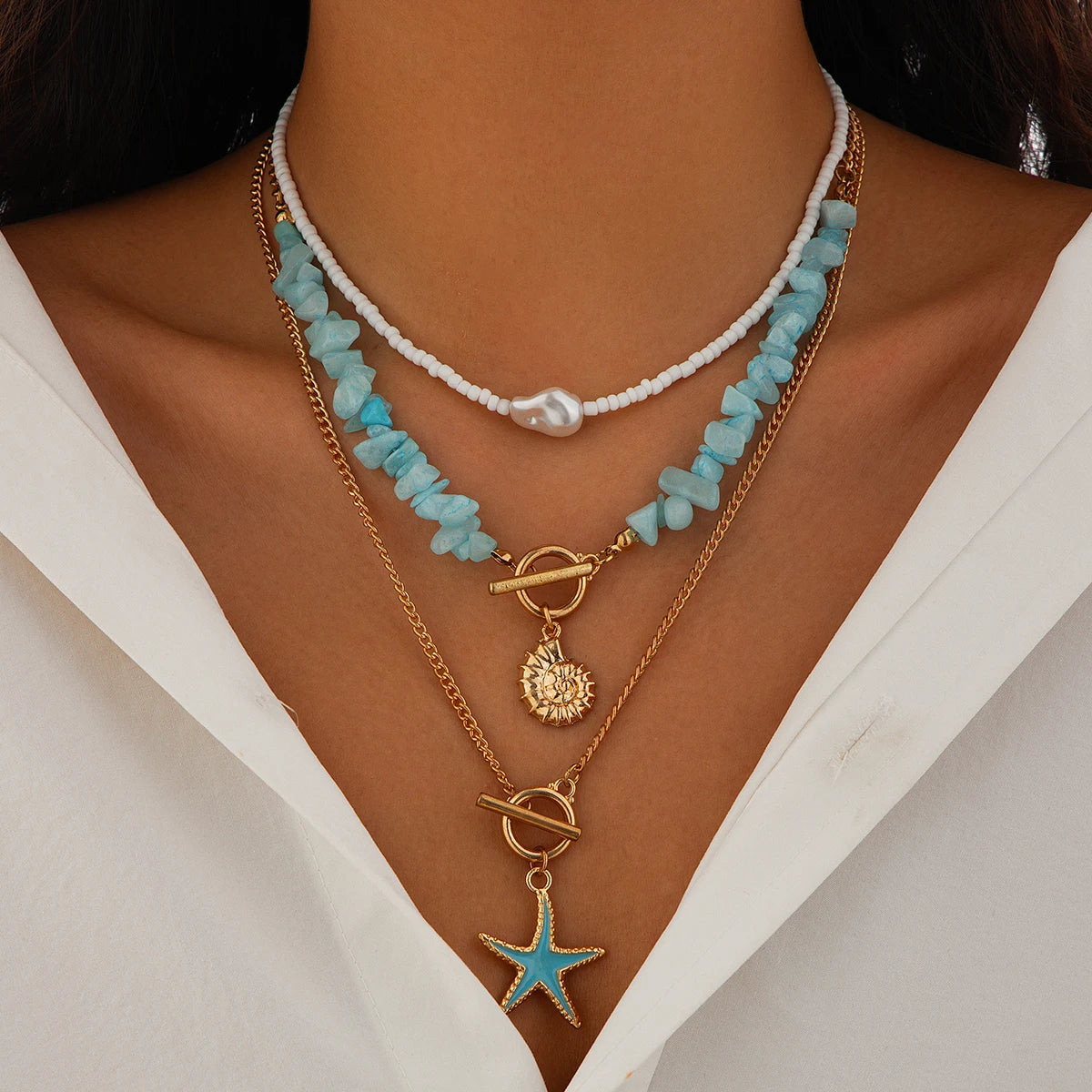 Ingesight Bohemian Conch Starfish Pendant — Swuffy