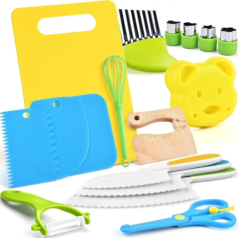 Nuvora 11 Montessori Kitchen Tools Set Cookware Baking — Nuvora