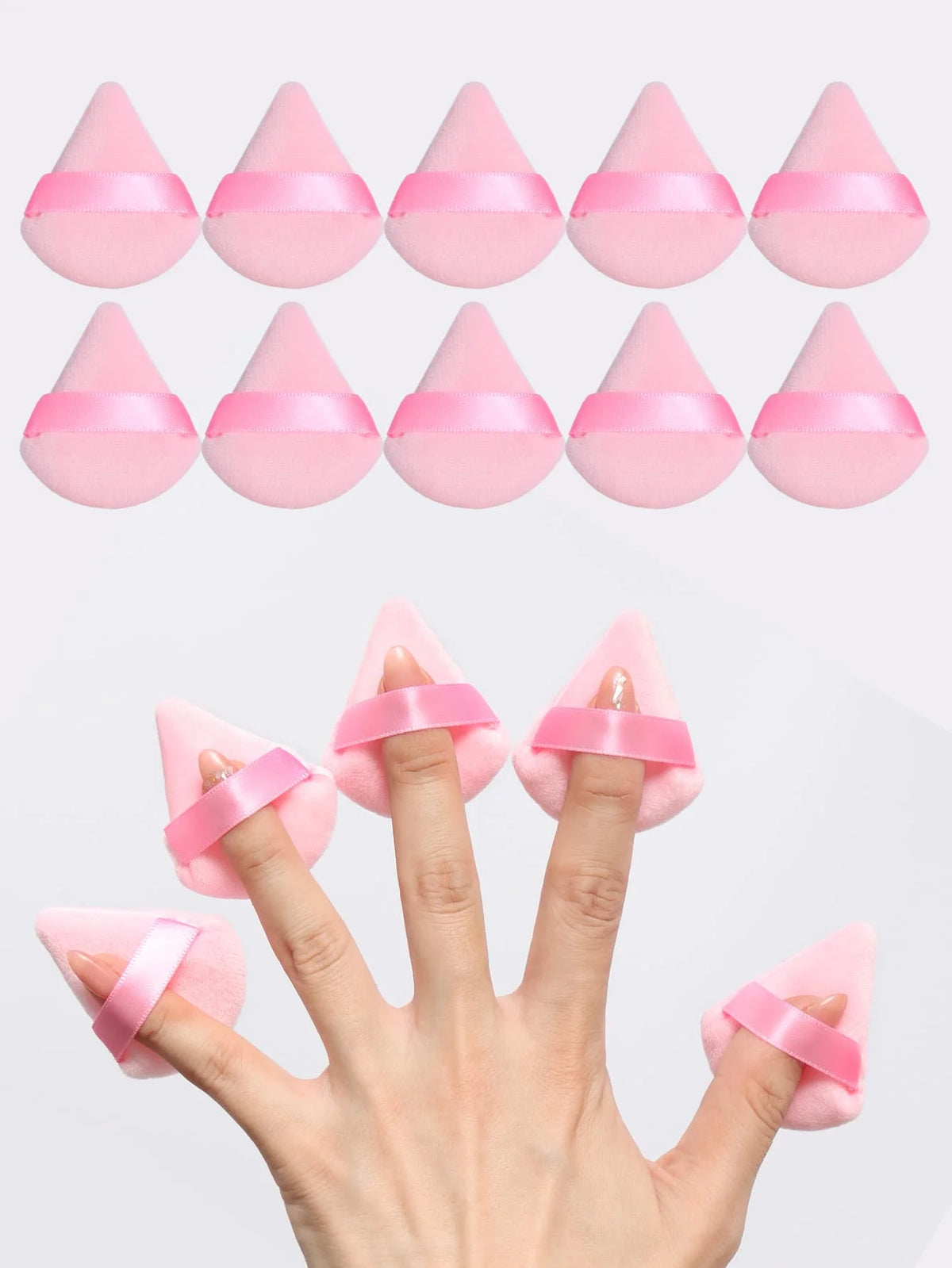 Triangle Shape Velvet Powder Puffs — Swuffy