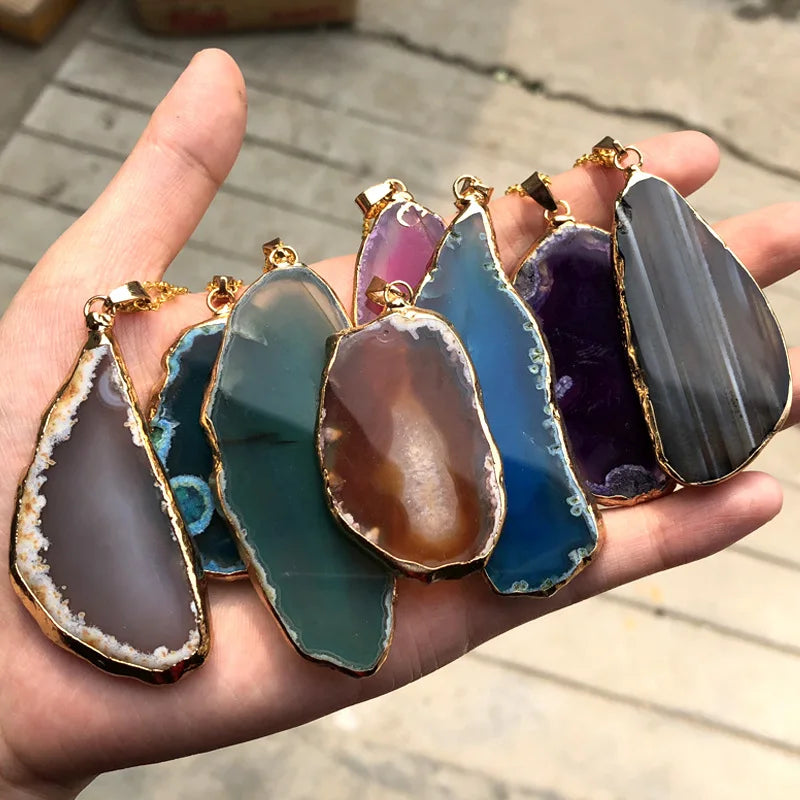 Natural Agate Geode Polished Crystal — Swuffy