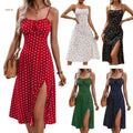 Elegant Print Dress Side Slit — Swuffy