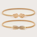 Leaves Gold Chain Belt Female — Swuffy