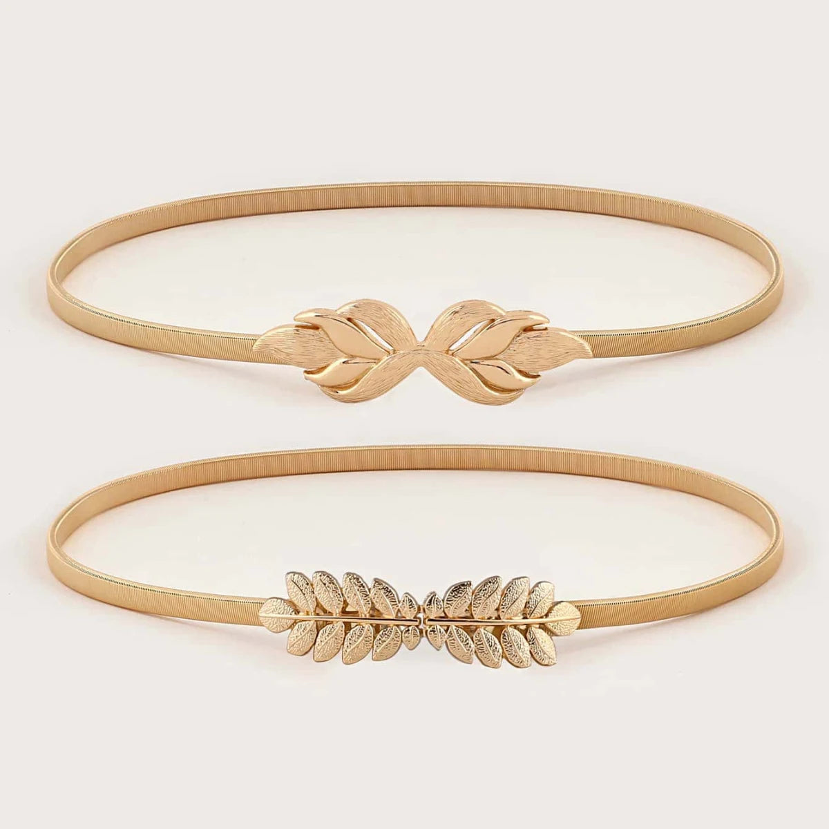 Leaves Gold Chain Belt Female — Swuffy