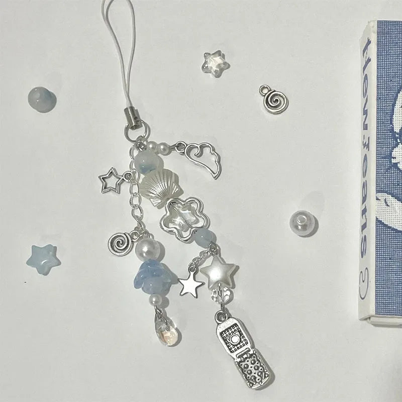 Blue Phone Charm Handmade — Swuffy