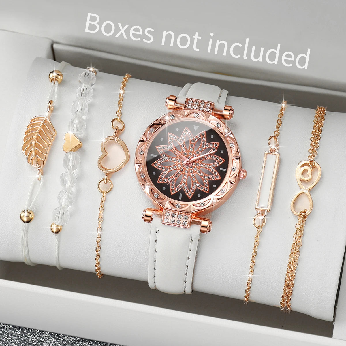 Watch Rhinestone Flower Dial Quartz — Swuffy