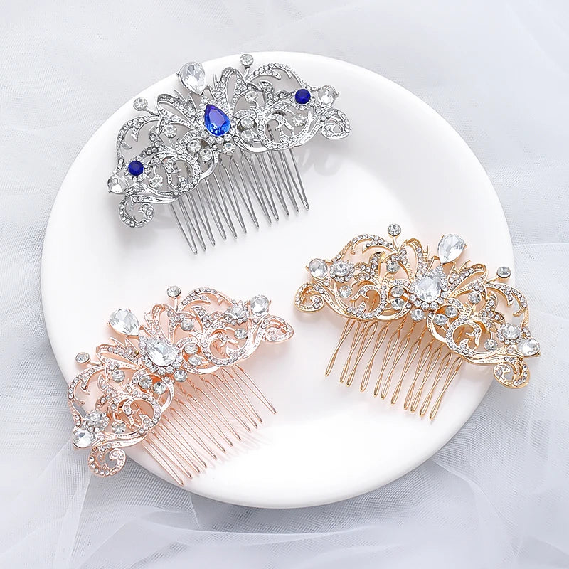 Bridal Hair Comb Silvery Wedding — Swuffy