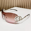 Rimless Sunglasses Stylish Gradient Lens — Swuffy
