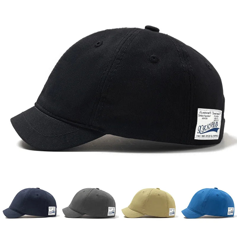 Short Brim Cotton Baseball Cap — Swuffy