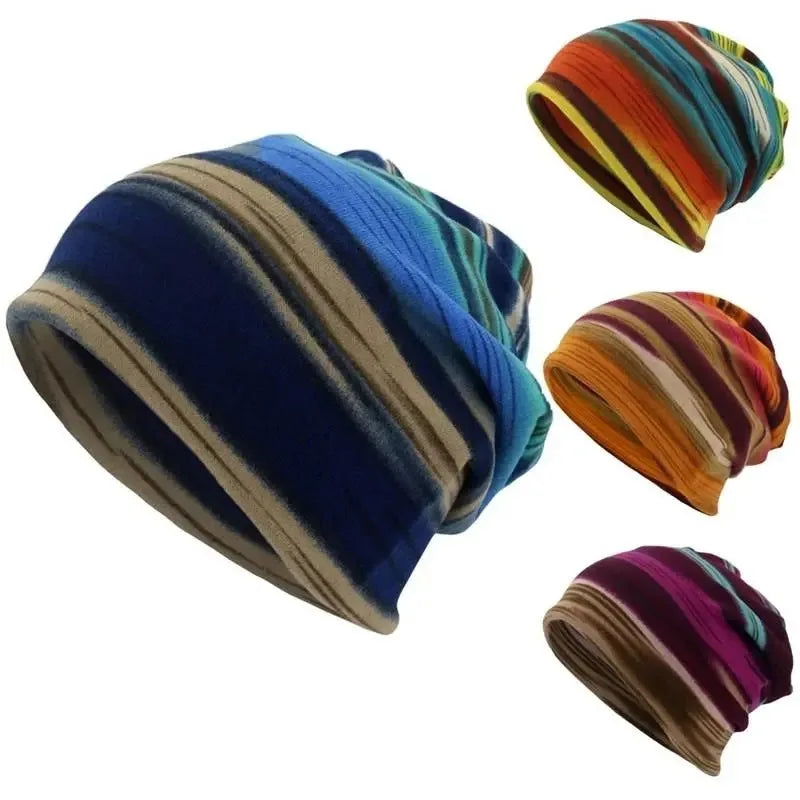Winter Hats Woman Beanie Striped — Swuffy