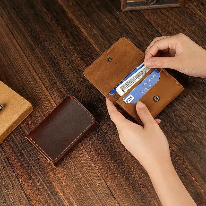 Vintage Card Holder Leather Credit — Swuffy