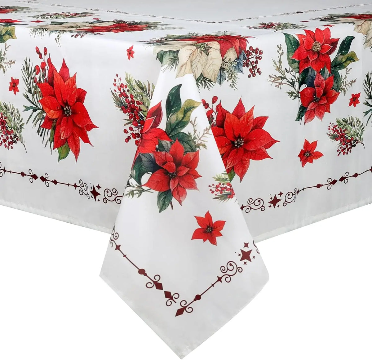 Christmas Poinsettia Tablecloth — Swuffy