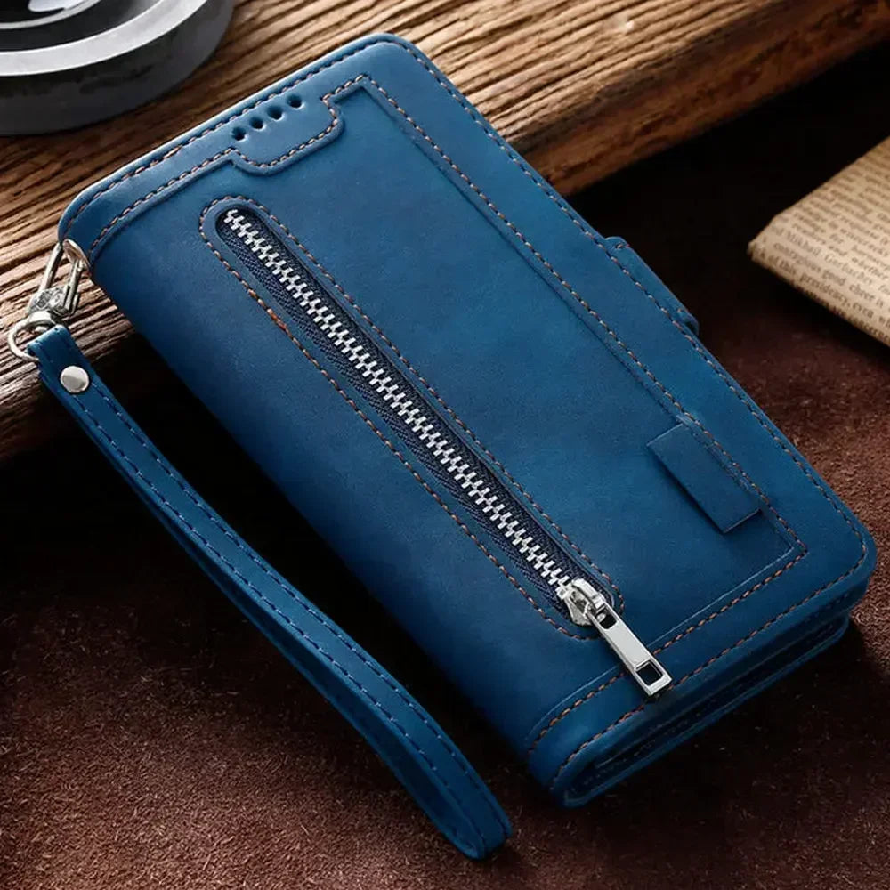 Card Zipper Leather Wallet Case — Swuffy