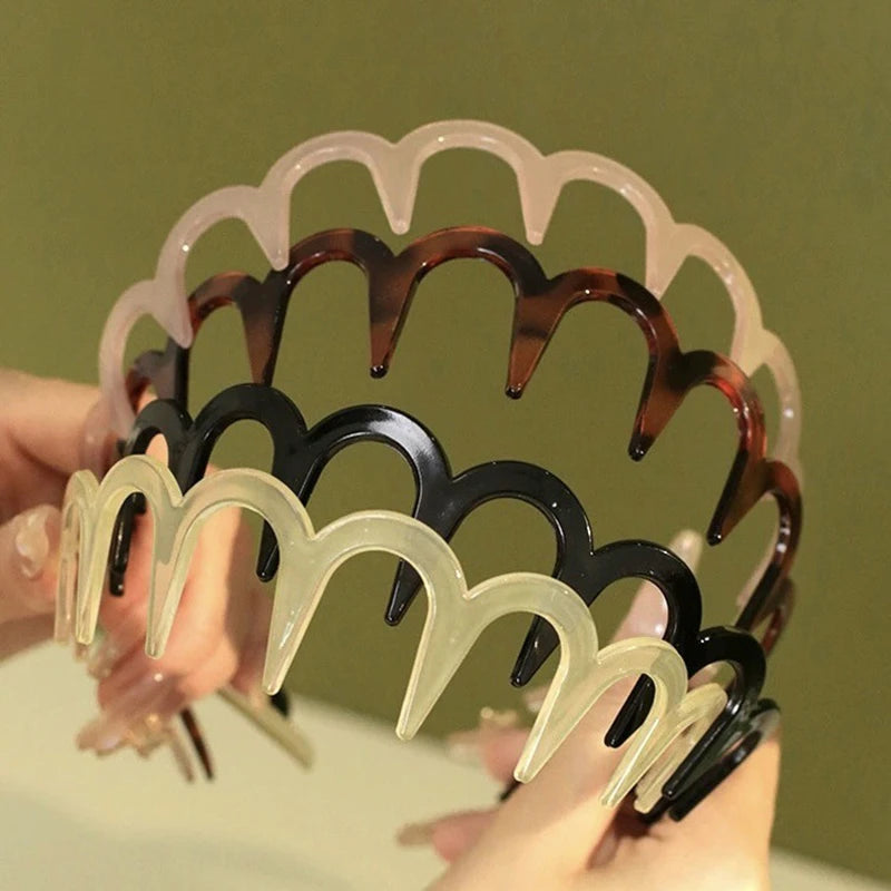 Wave Headband Hairbands Brown Resin — Swuffy