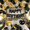 Black Gold Birthday Letter Balloon — Swuffy