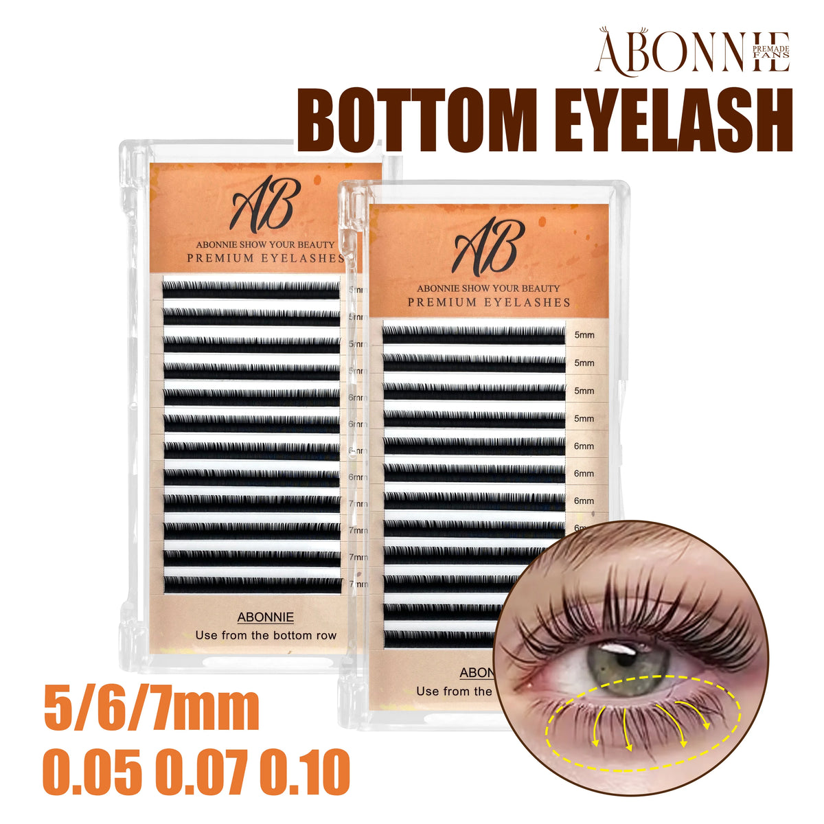 Abonnie Bottom Brown Lower Lashes — Swuffy