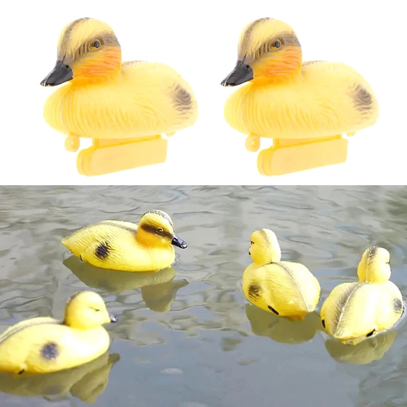 Floating Duck Ducklings Pond Statue — Swuffy