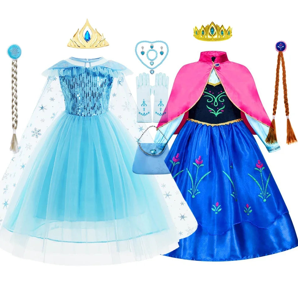 Girl Elsa Dress Kids Halloween — Swuffy