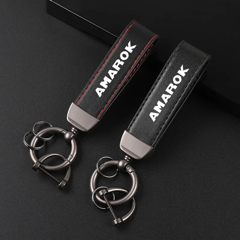 Deluxe Leather Car Keychain Keyring — Swuffy