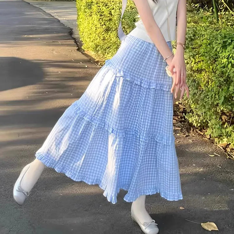 Spring Skirts Summer Casual Plaid — Swuffy