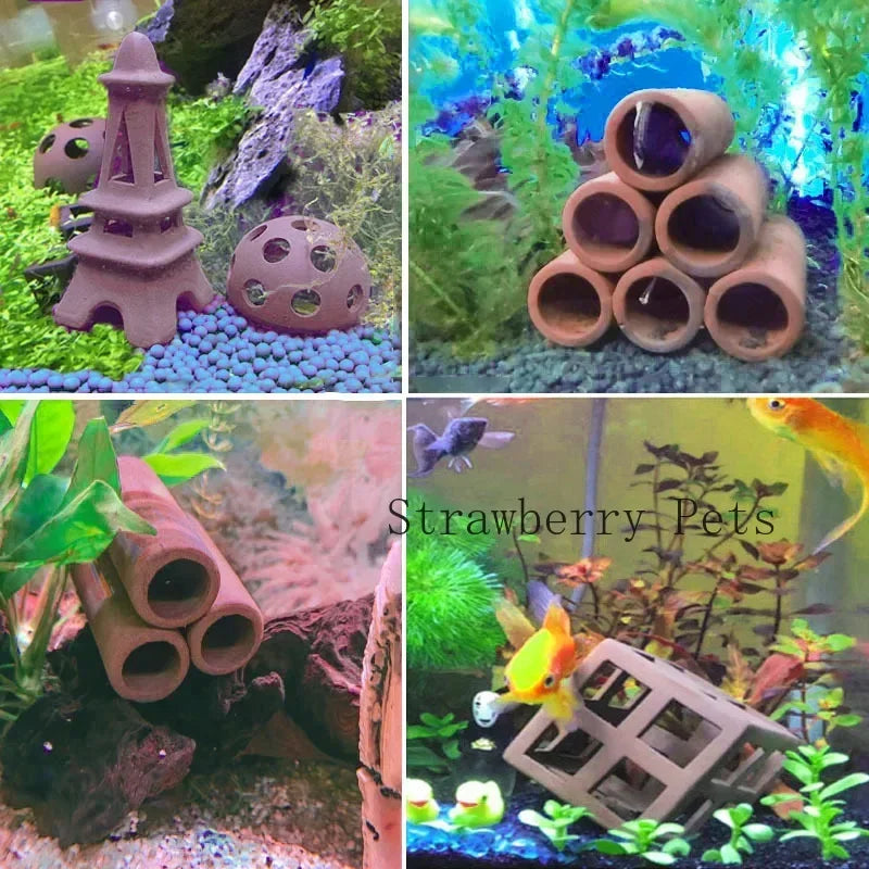 Ceramic Aquarium Decor Fish Shrimps — Swuffy