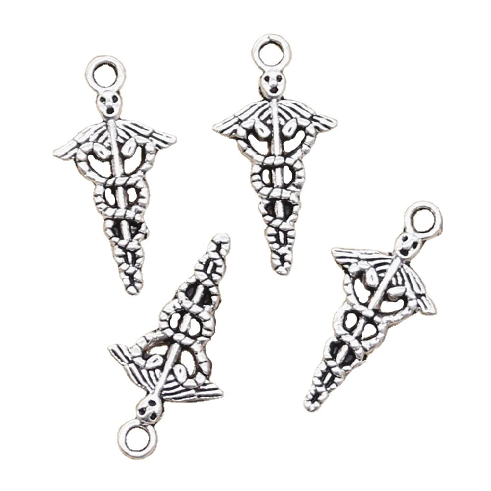 Charms Caduceus Medical Symbol Mm — Swuffy