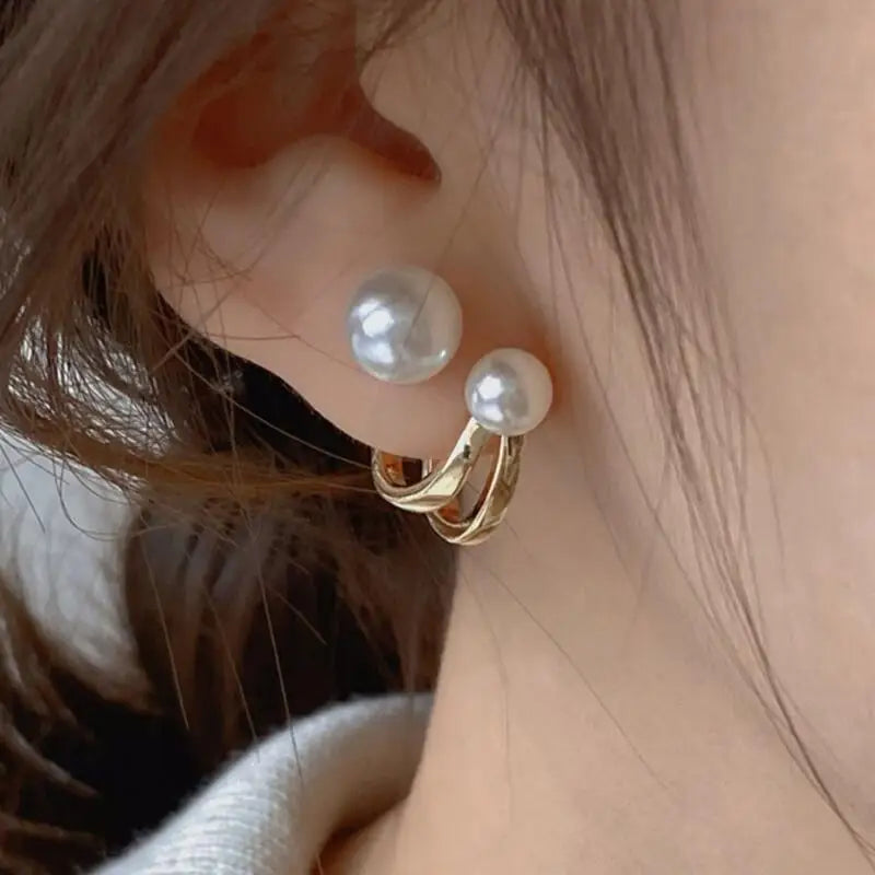 Nuvora Classic Pearl Earrings Women Senior Temperament Girls — Nuvora