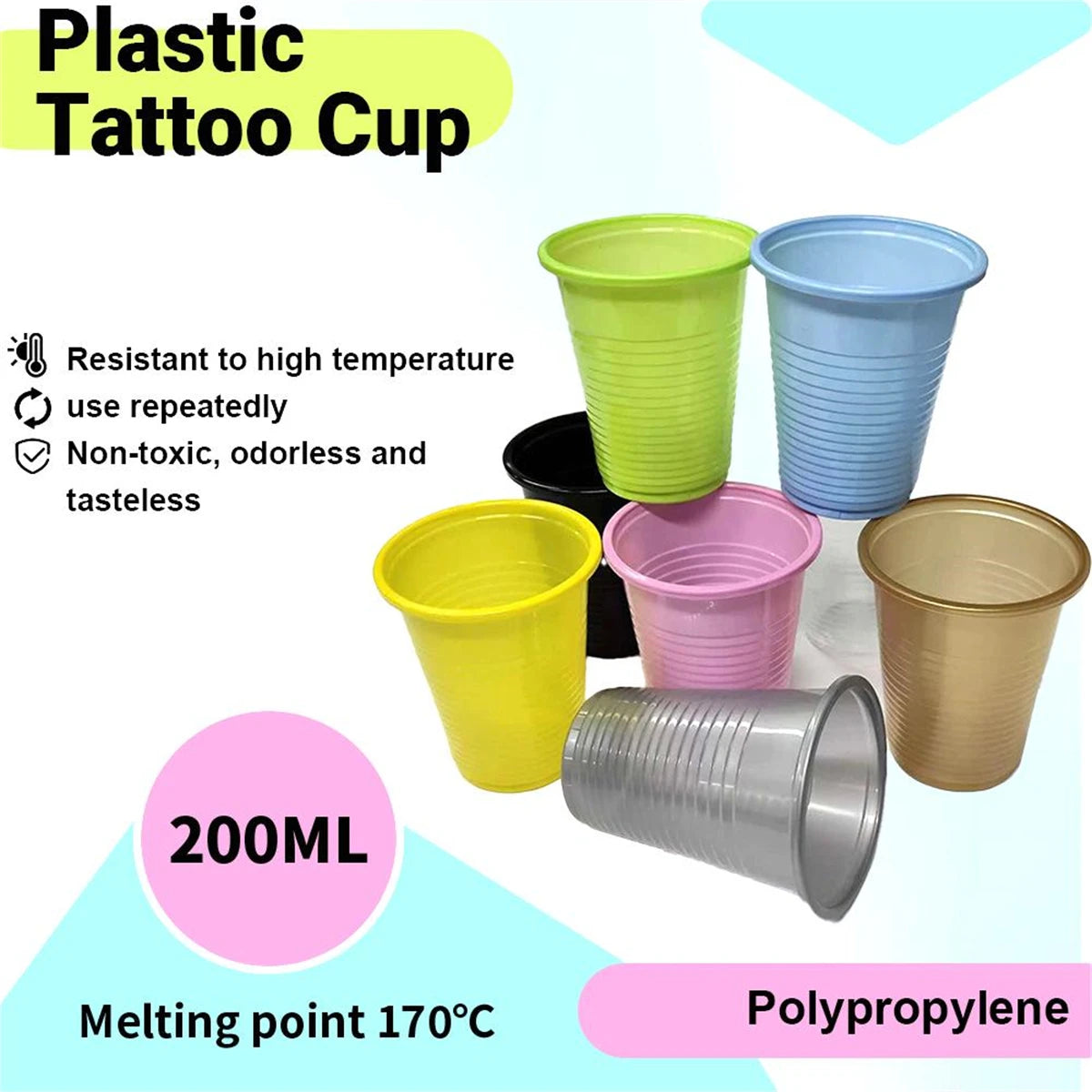 Disposable Plastic Cups Tattoo Use — Swuffy