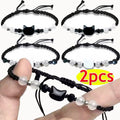 Natural Moonstone Obsidian Bracelets Couple — Swuffy