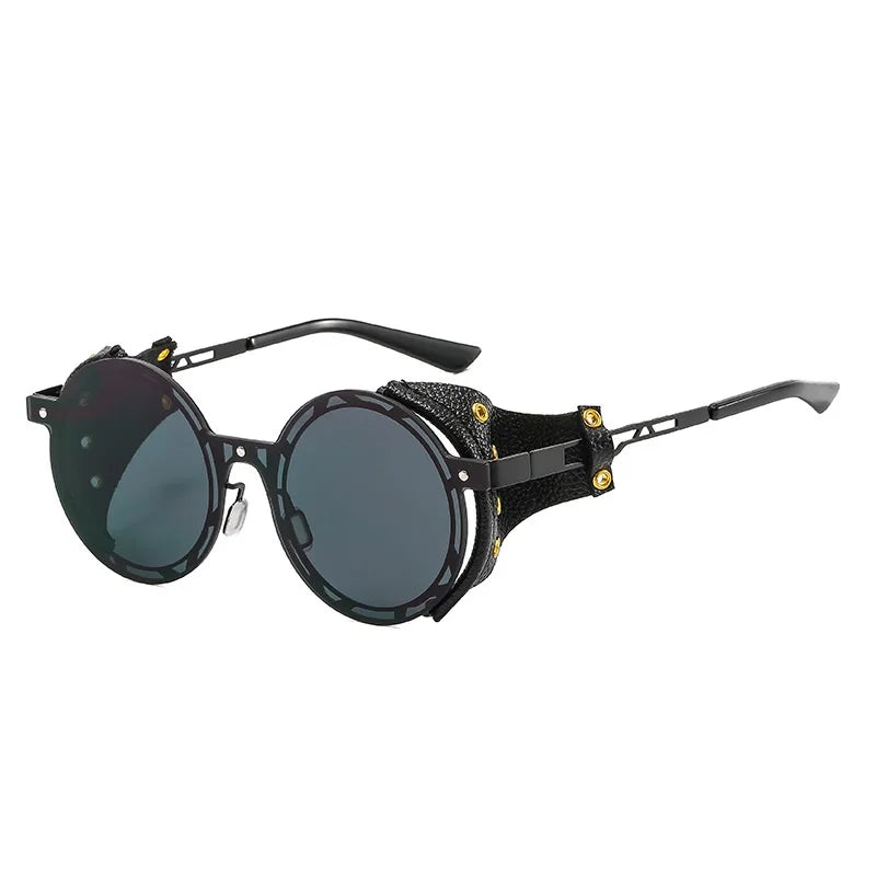 Oversized Punk Sunglasses Metal Shades — Swuffy
