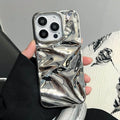 Electroplate Silvery Wrinkle Phone Case — Swuffy