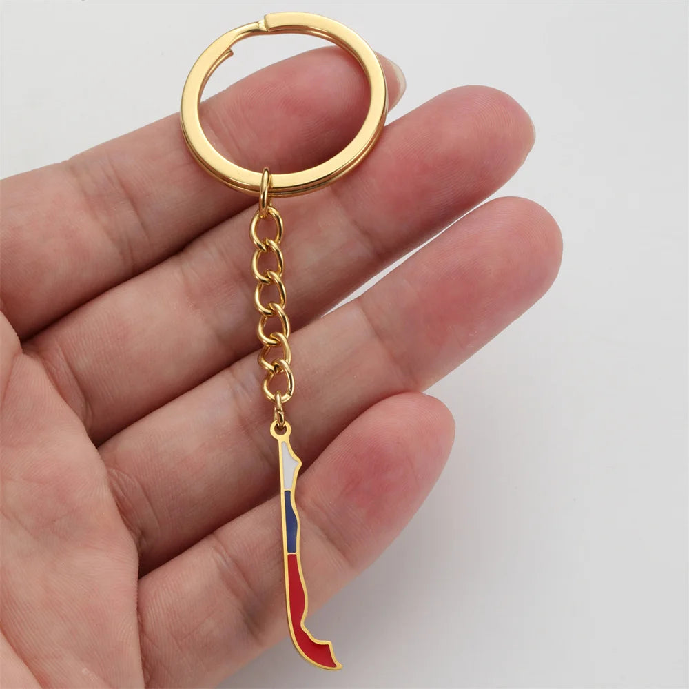 Eueavan Chile Map Pendant Keychains — Swuffy