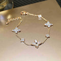 Personalized Crystal Flower Bracelet Stainless — Swuffy