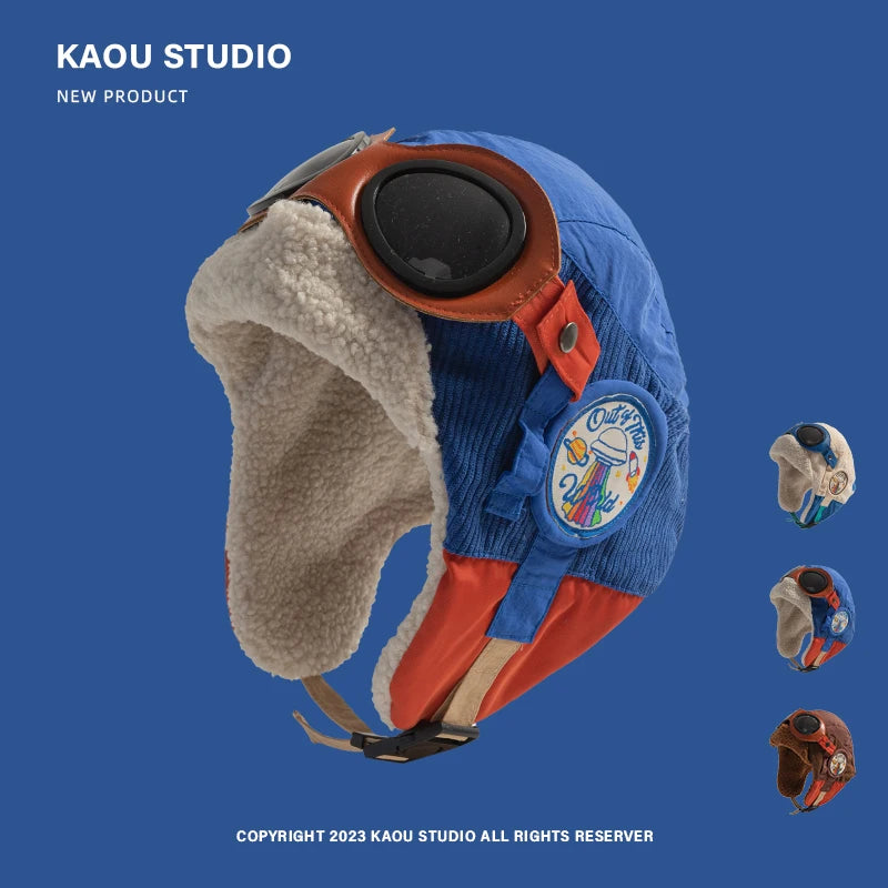 Niche Retro Pilot Hats Removable — Swuffy