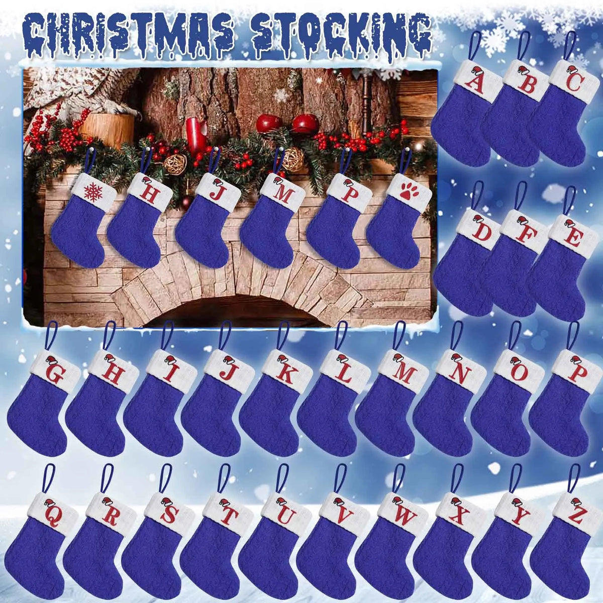 Christmas Alphabet Knitting Socks Letter — Swuffy