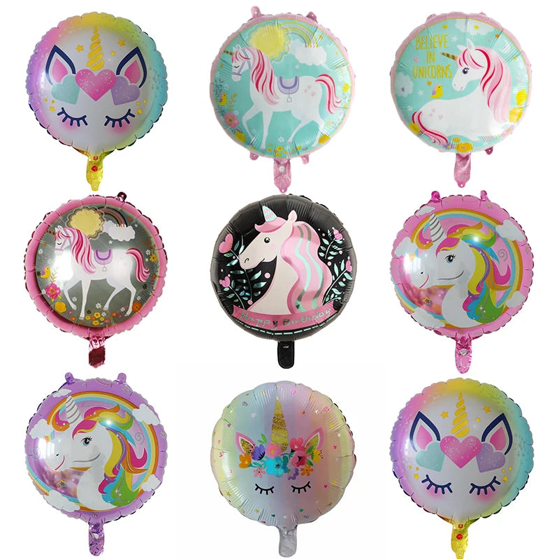 Inch Cartoon Rainbow Unicorn Foil — Swuffy