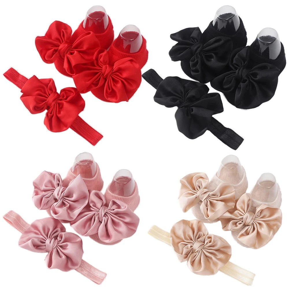 Baby Headband Socks Lace Bows — Swuffy