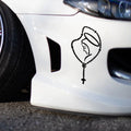 Car Sticker Rosary Virgin Mary — Swuffy