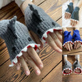 Cartoon Half Finger Gloves Shark — Swuffy