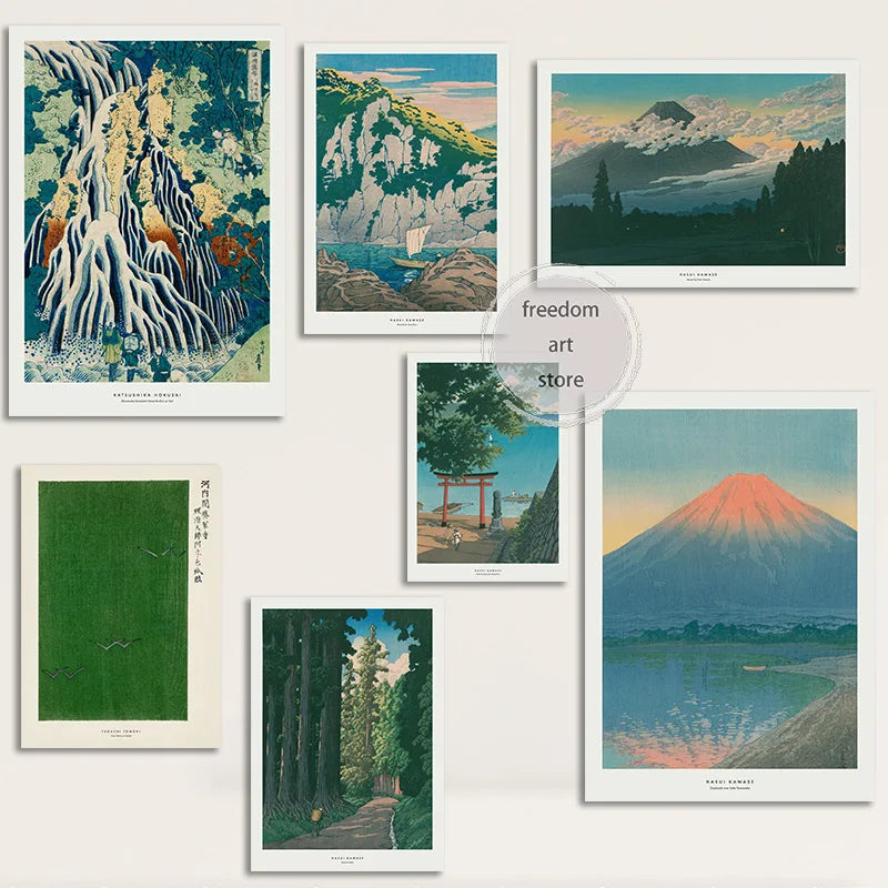 Vintage Japanese Ocean Landscape Ukiyo — Swuffy