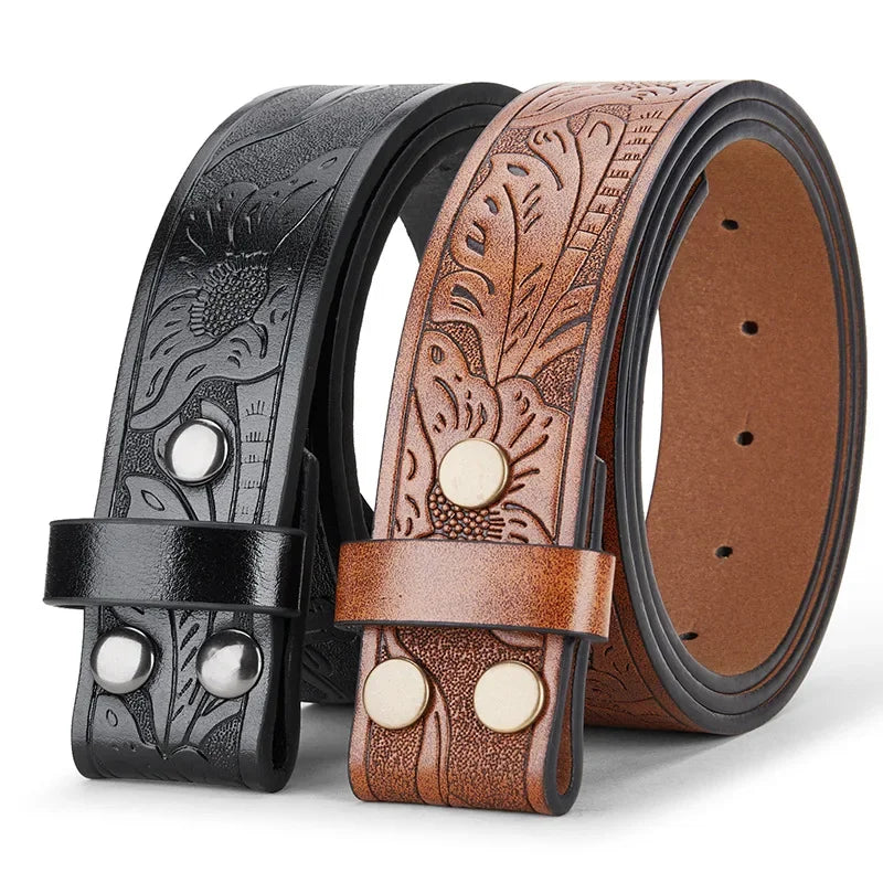 Belts Without Buckle PU Leather — Swuffy