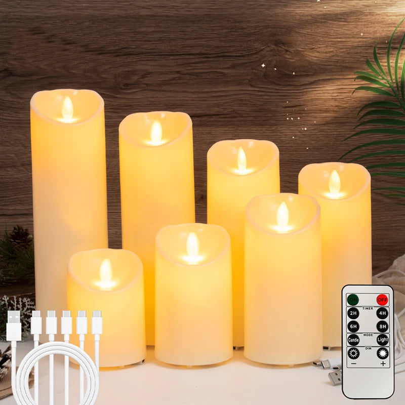 Remote LED Pillar Candle USB — Swuffy