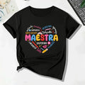 Maestra Teacher Shirt Back School — Swuffy