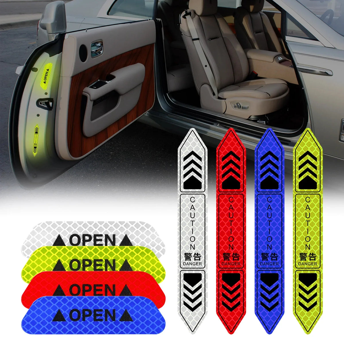 Reflective Car Door Sticker Safety — Swuffy